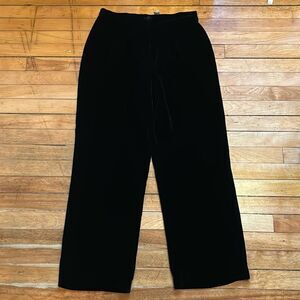 Ann Taylor Women’s Black Velvet straight leg pants size 12P